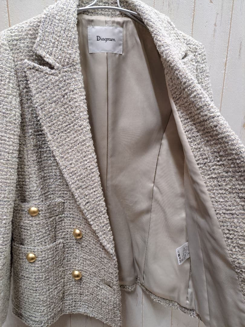 GRACE CONTINENTAL ラメループツイードジャケット