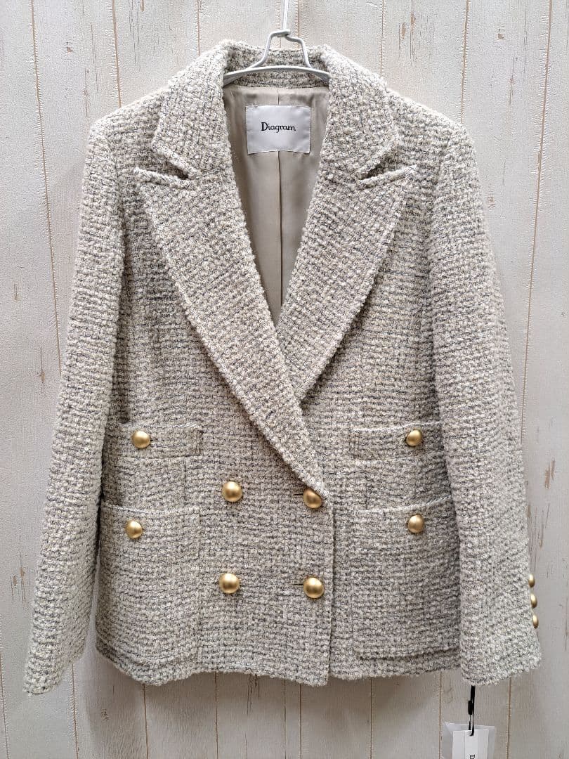 GRACE CONTINENTAL ラメループツイードジャケット