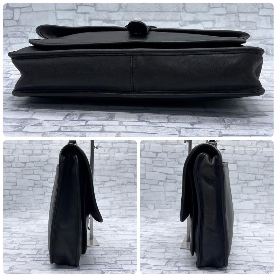 OLD COACH 黒 レザーブリーフケース ビジネスバッグ メンズ レザー