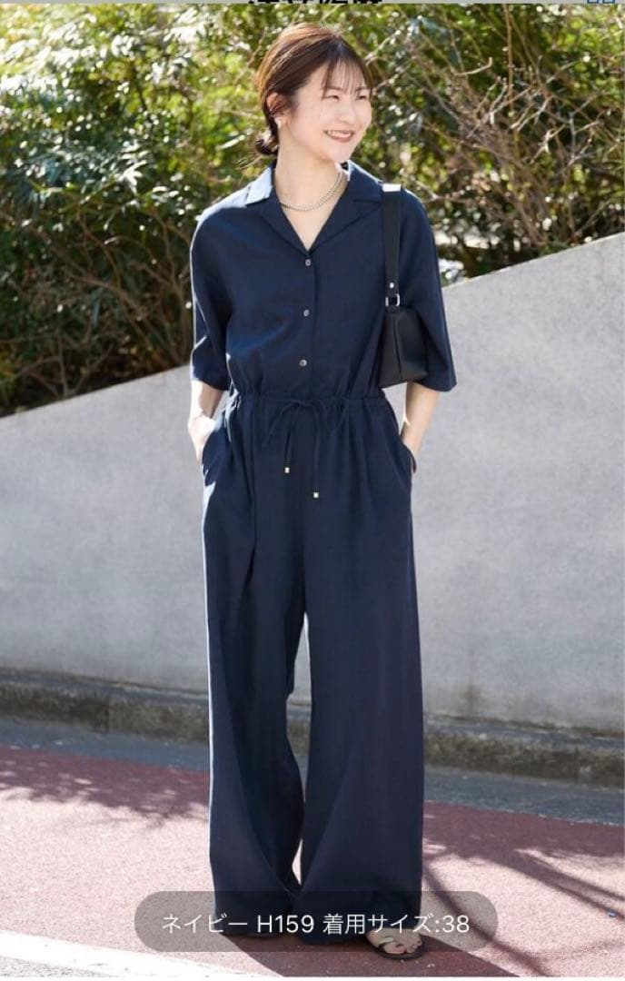 【未着用】スローブイエナ　オールインワン　ネイビー