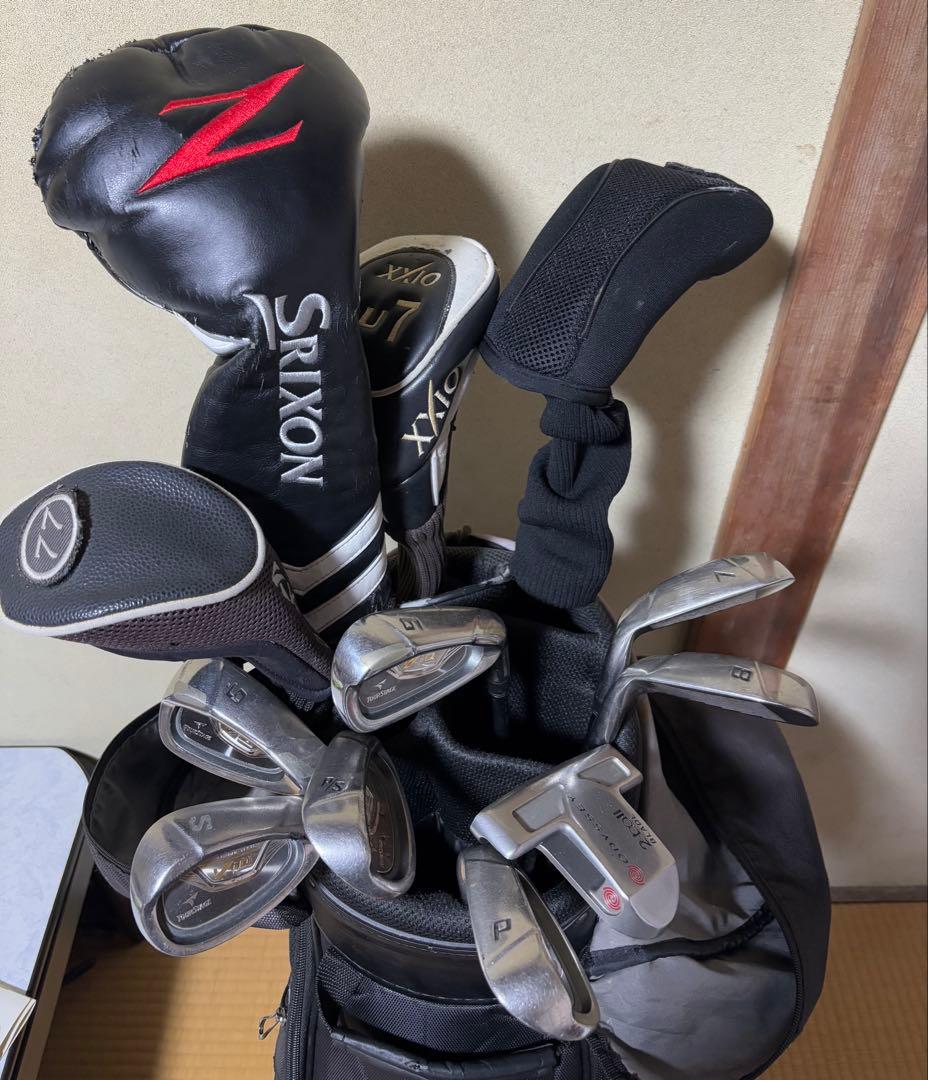 ミズノゴルフバッグ・キャディバッグ クラブ1式セット【現状品】