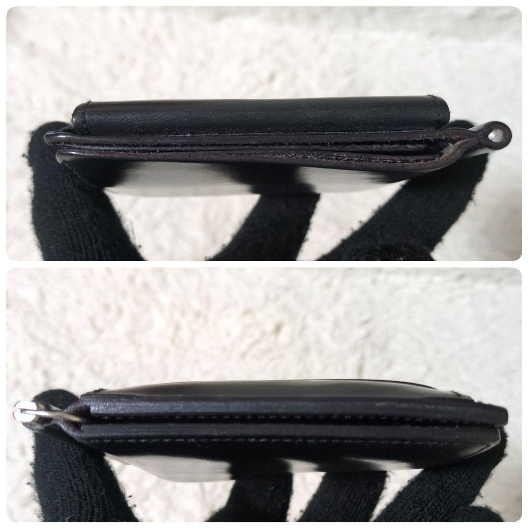 希少 SLOW ブライドルレザー マネークリップ 小銭入れ 札入れ レザー 黒