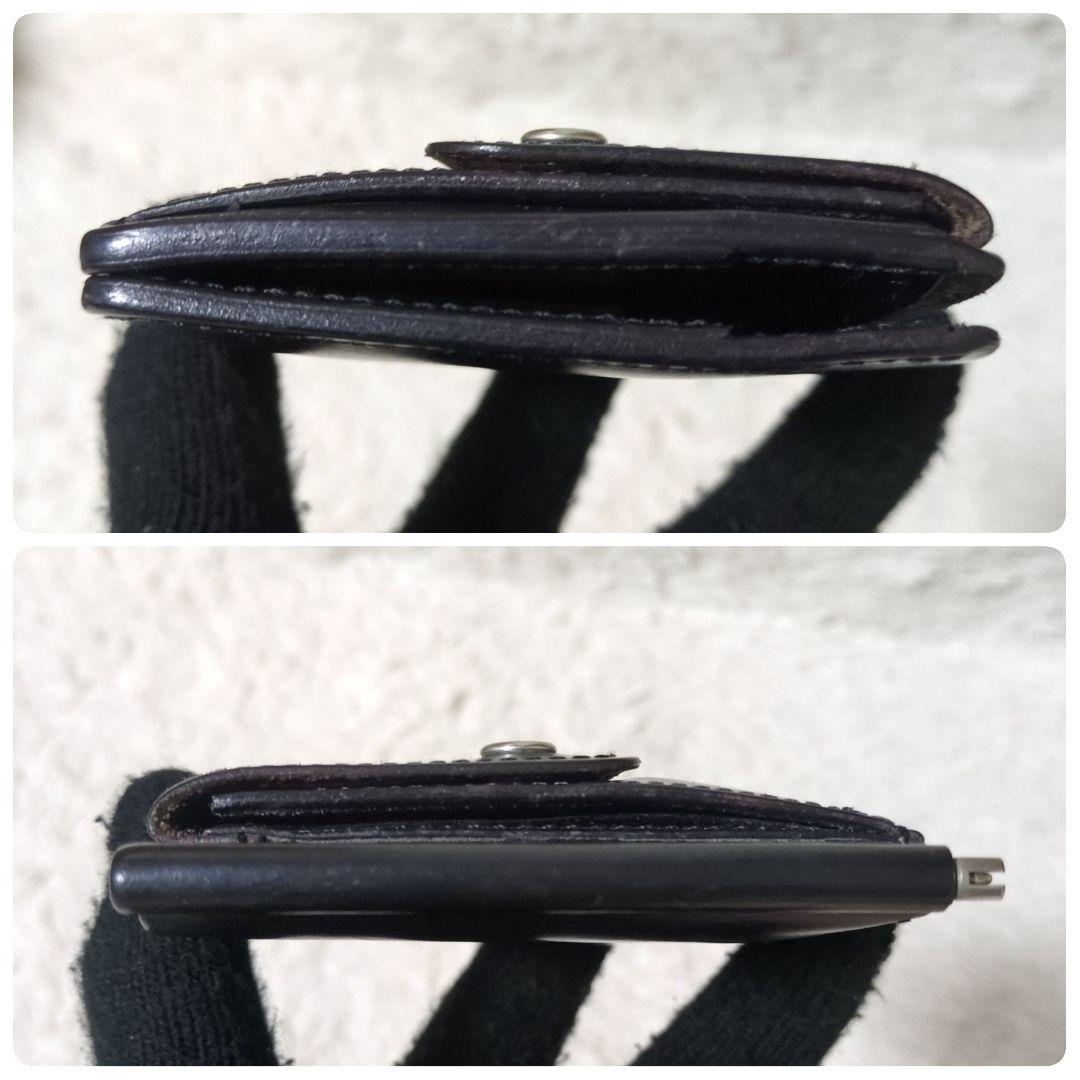 希少 SLOW ブライドルレザー マネークリップ 小銭入れ 札入れ レザー 黒