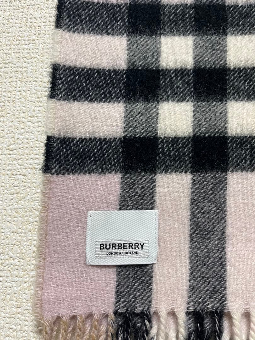BURBERRY　バーバリー　マフラー　カシミア100％　コントラストチェック