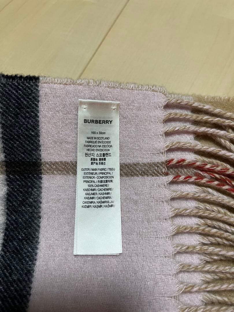 BURBERRY　バーバリー　マフラー　カシミア100％　コントラストチェック