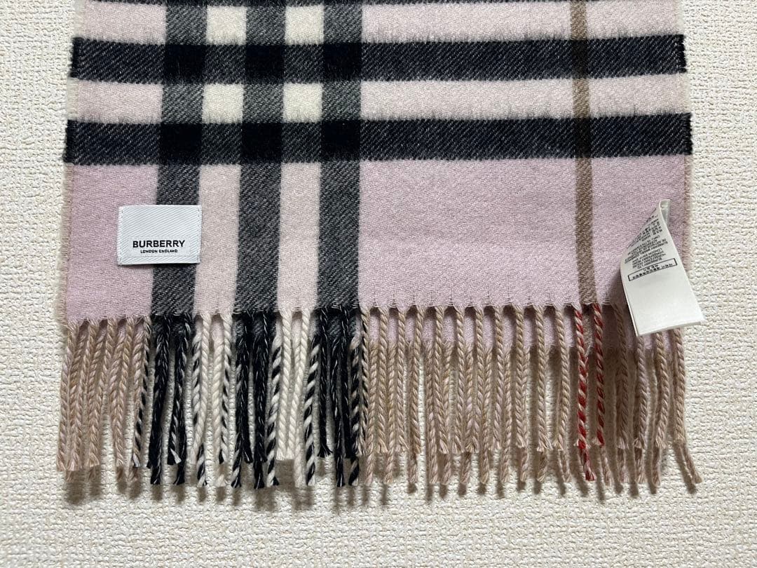 BURBERRY　バーバリー　マフラー　カシミア100％　コントラストチェック