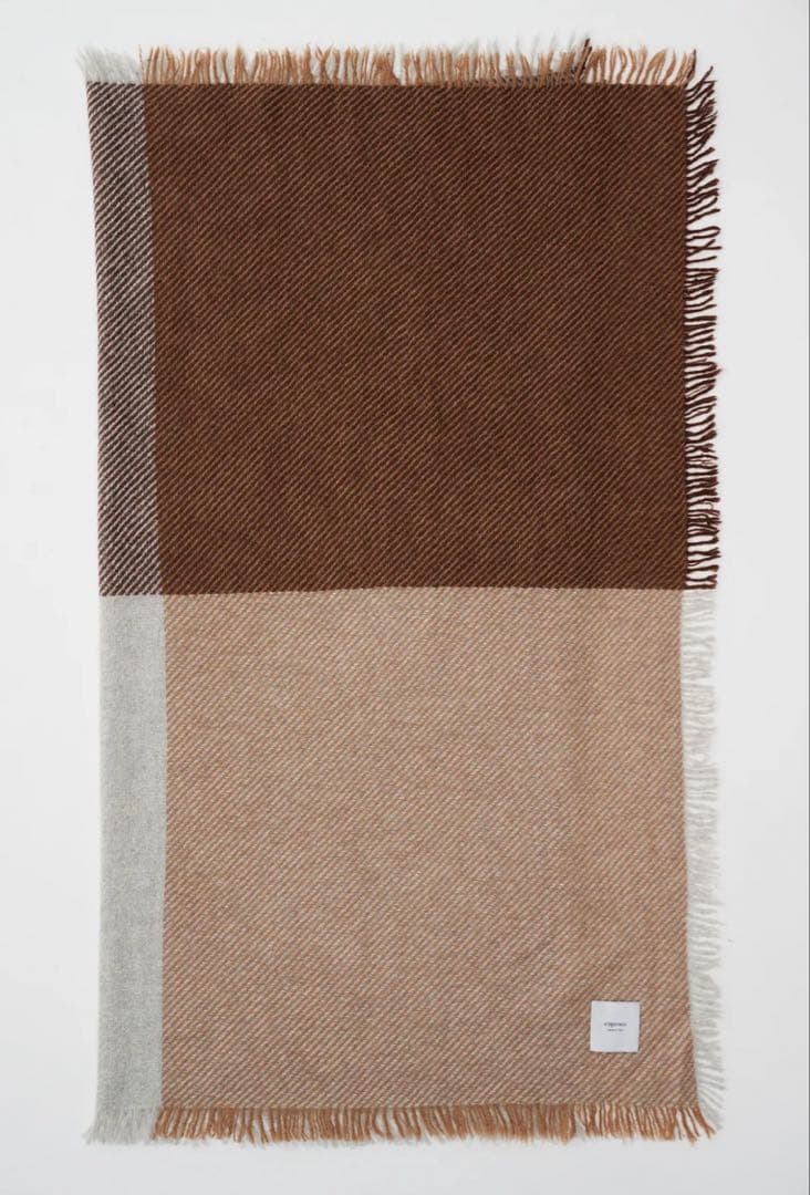 elegancese エレガンセーゼ　カシミヤストール　 完売　茶　グレー