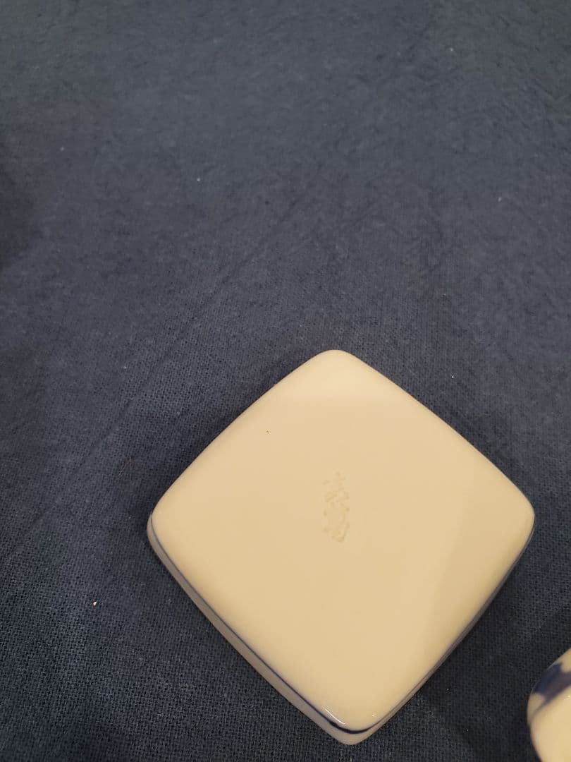 真葛香斎　染付　隅田川　香合　尋牛斎書付　共箱　桐箱