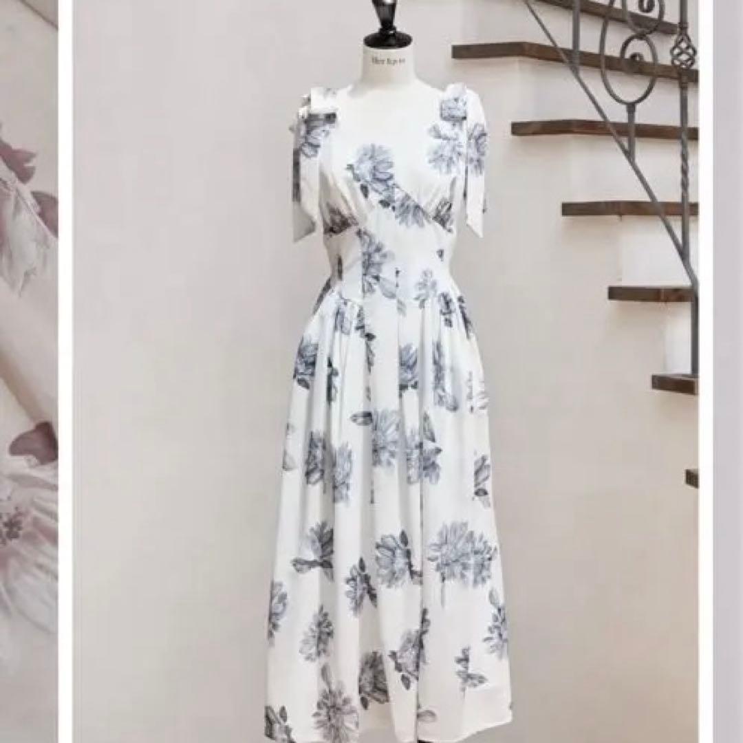 herlipto ひまわりワンピース pearl white XS