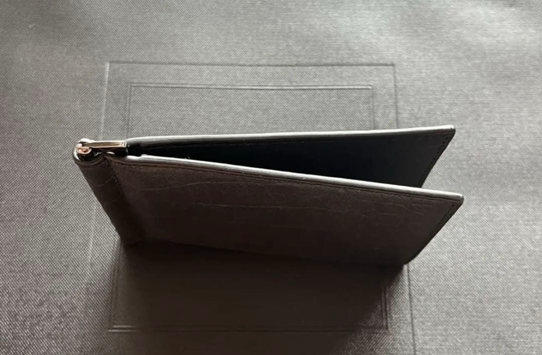 【本日限定未使用】SAINT LAURENT クロコ型押し マネークリップ