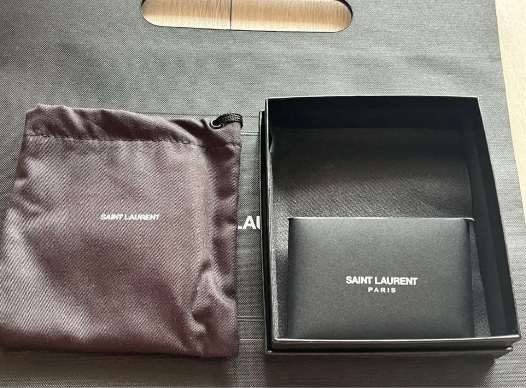 【本日限定未使用】SAINT LAURENT クロコ型押し マネークリップ