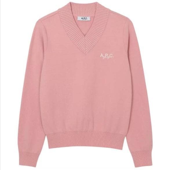 ●●2色・3サイズ●●A.P.C. バックスクリプトVネックセーター・長袖ニット