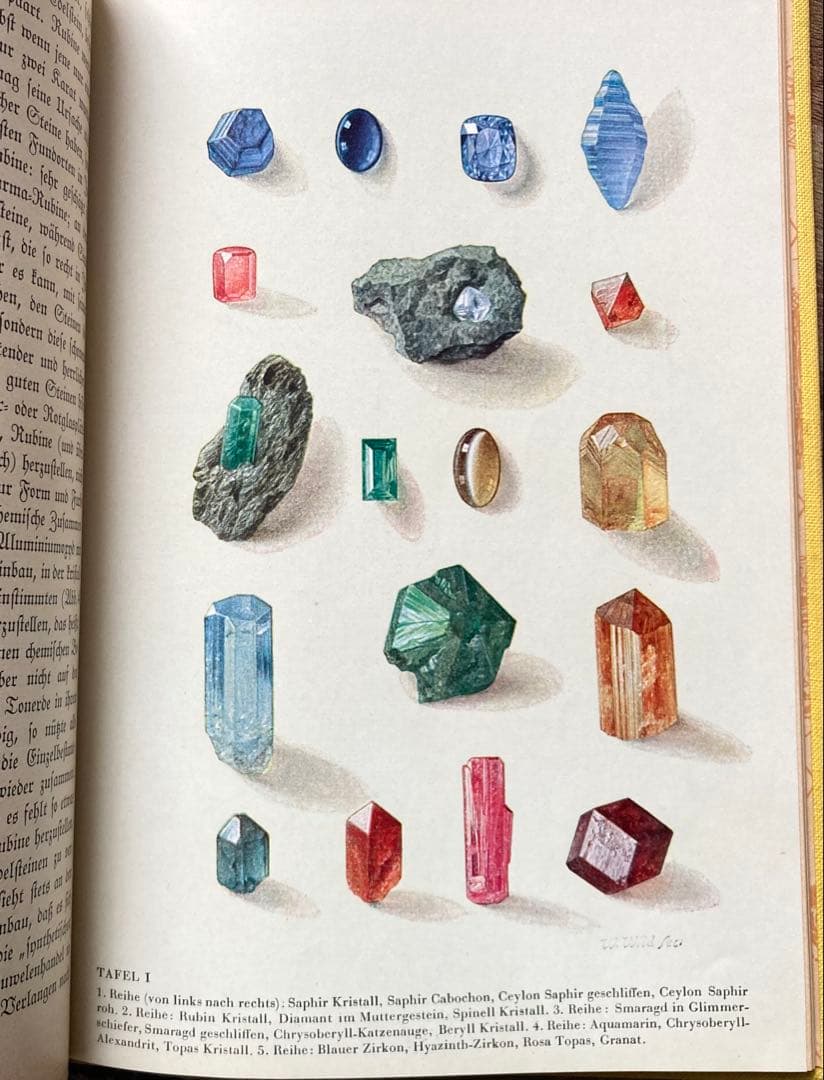 1937年発行 希少な鉱物の本 古書 ドイツ語 洋書