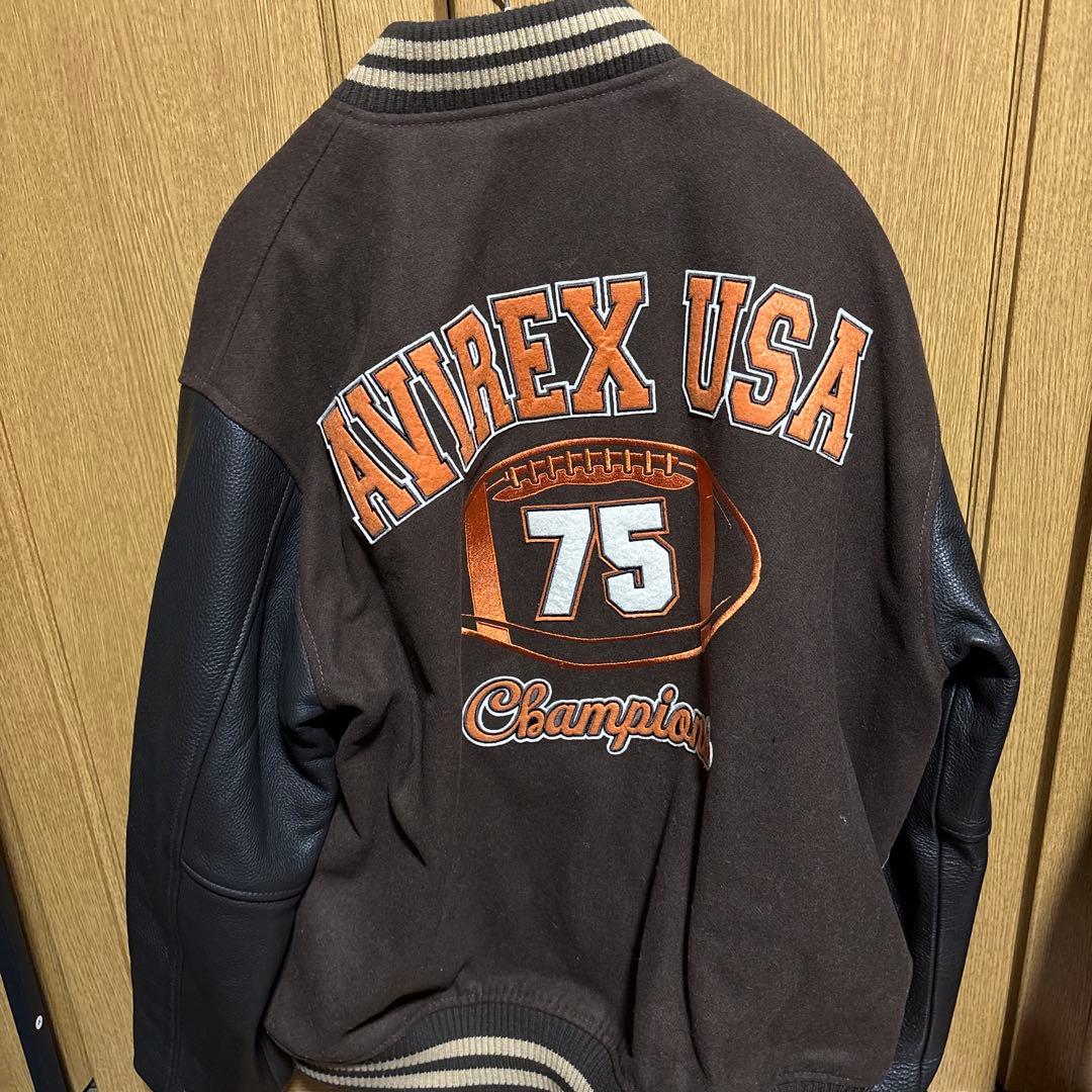 AVIREX スタジャン XL ブラウン