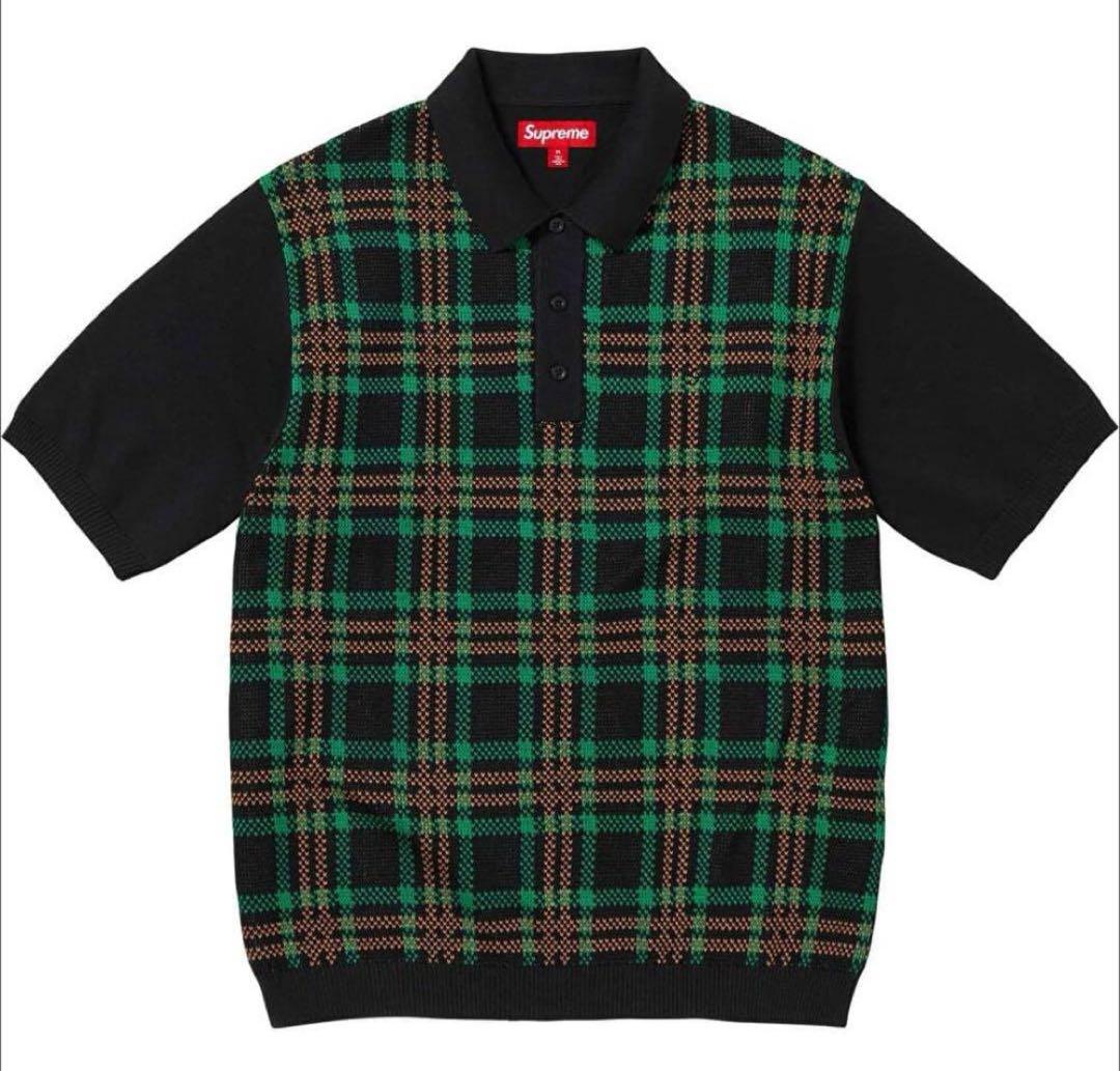 トップス Supreme Plaid Knit S/S Polo