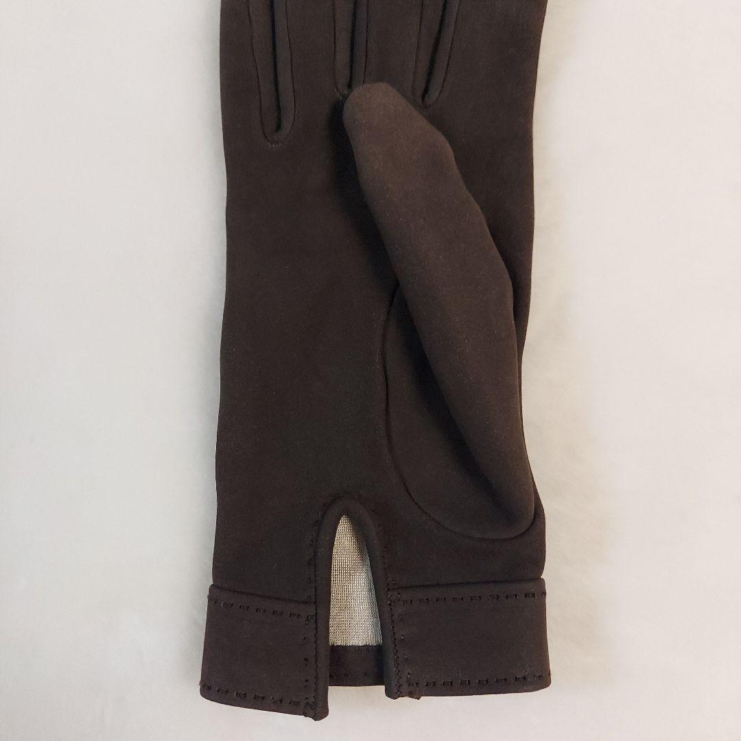 HERMES　手袋　グローブ　ケリー　カデナ　スエード　サイズ6　ヴィンテージ