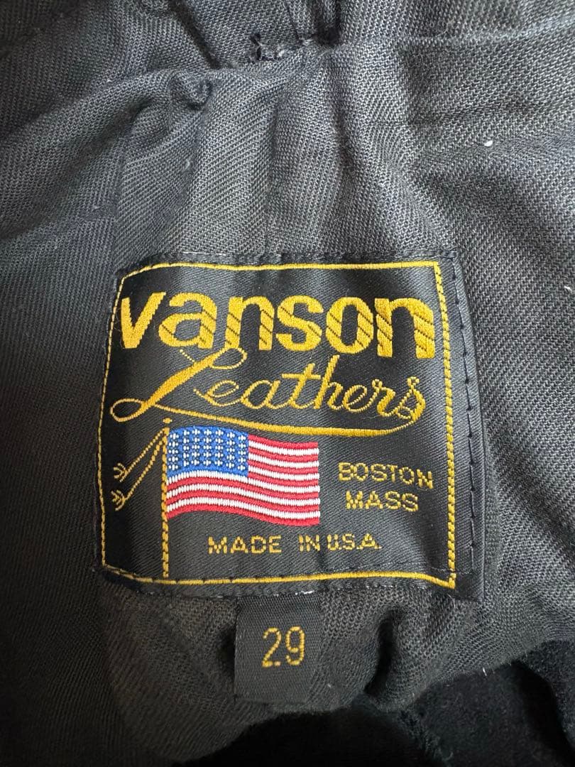 VANSON レザーパンツ　バンソン　レザーパンツ　革パン　バイカー W29