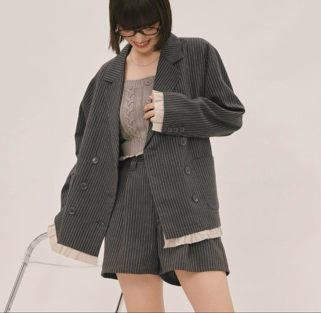 ジャケット・アウター frill layered design jacket / loin nuit