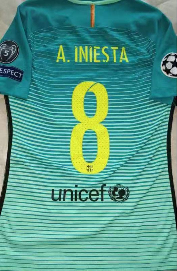 【選手支給品】16/17 UCL Iniesta選手#8