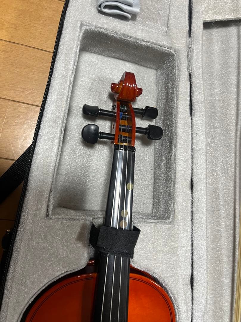 オレンジ バイオリン本体 弓 ケース付き　4/4