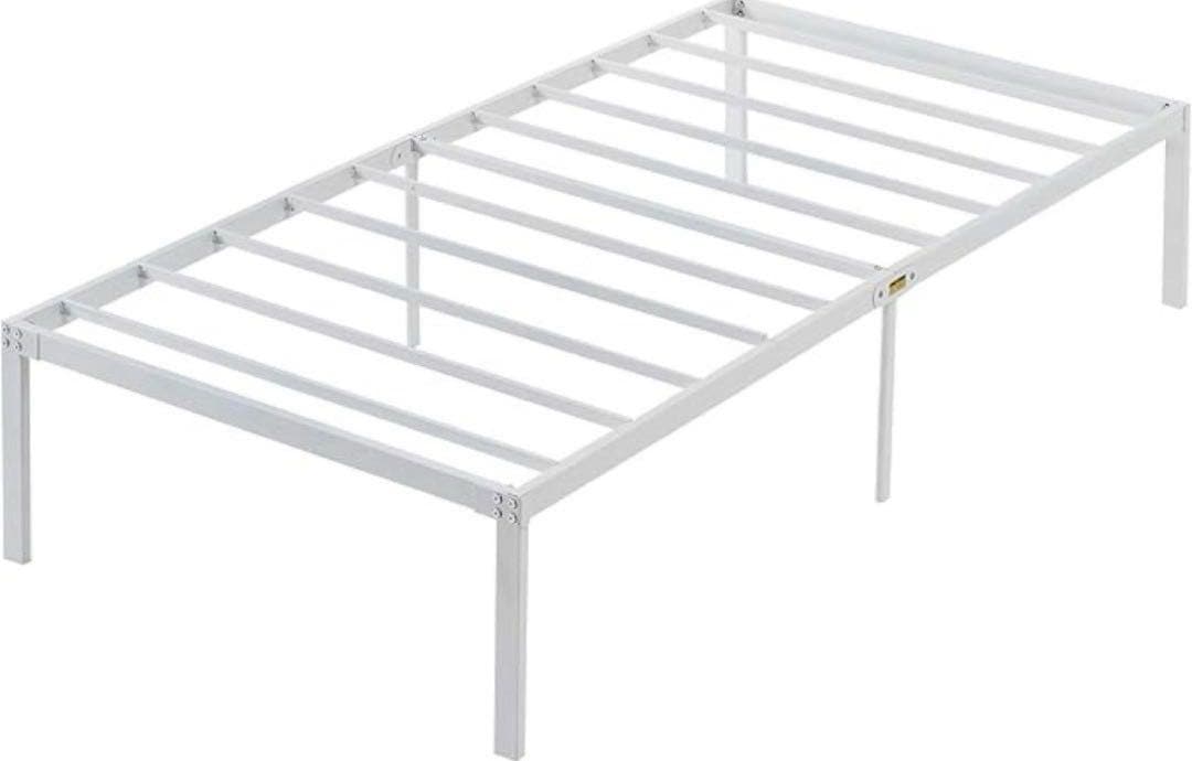 人気✨ シングル ベットフレーム 組み立て ローベット ホワイト 寝具 頑丈