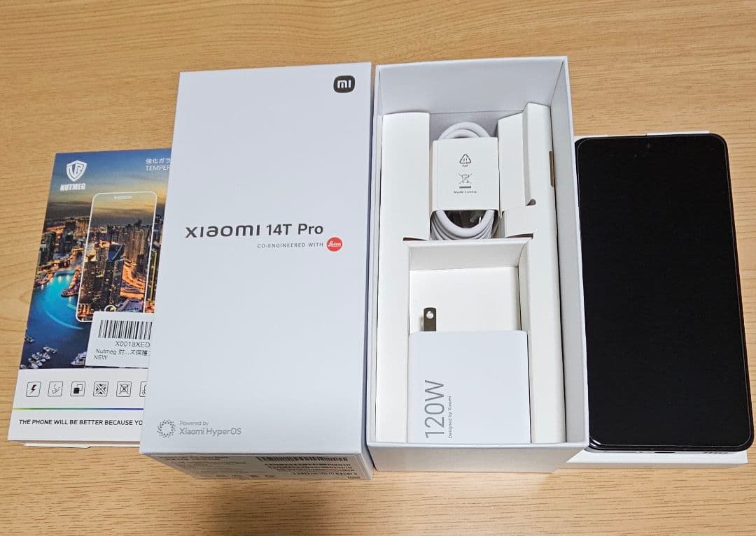 Xiaomi 14T Pro 本体 120W充電器付き　保護ガラス付き