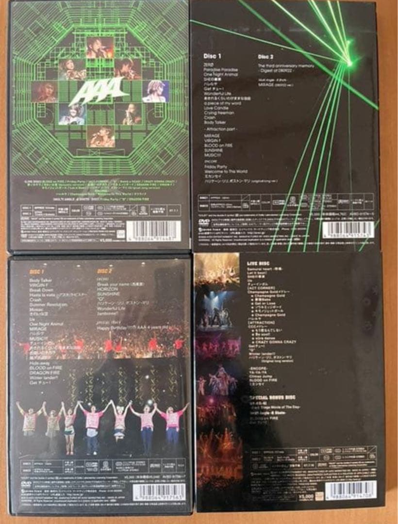 【AAA】LIVE DVD ４本セット