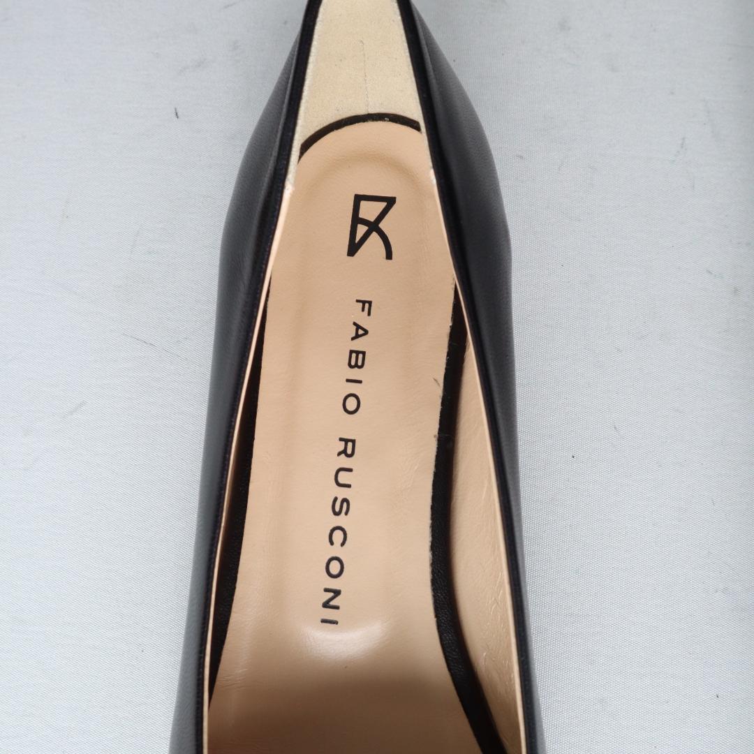 ほぼ未使用/現行ロゴ　ファビオルスコーニ　バックルフラットシューズ36黒23cm