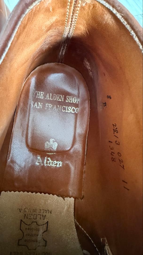 Alden　オールデン　チャッカブーツ　ウイスキー　サイズ8