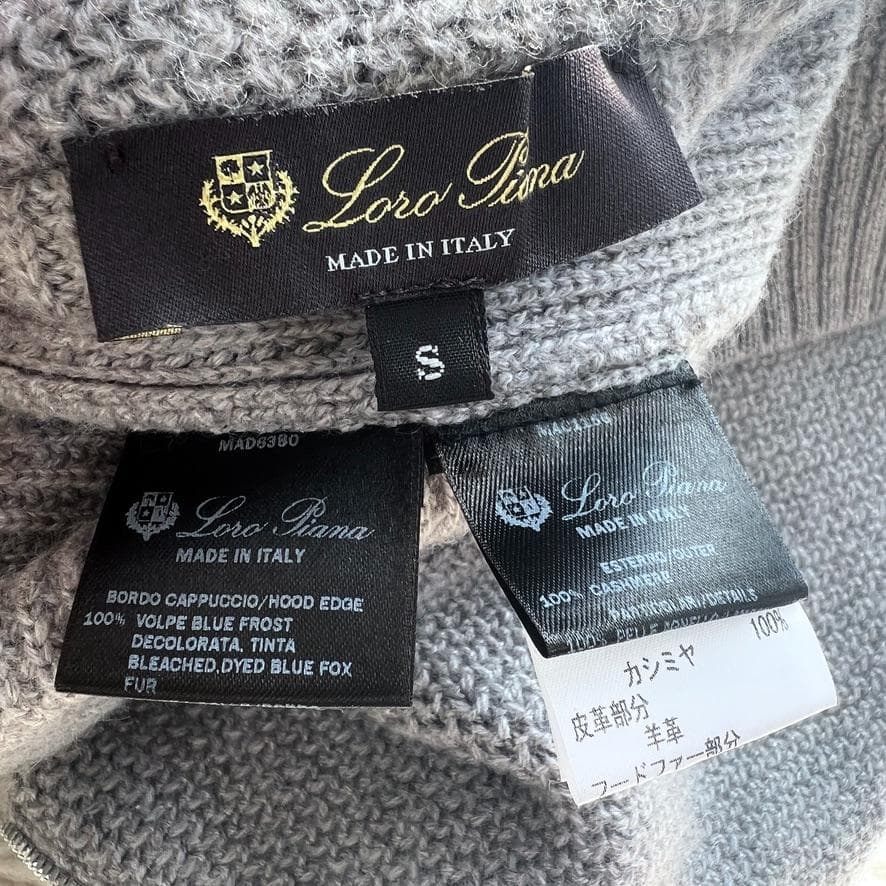 未使用★LOROPIANA★カシミヤ★ボリューム★ファー★フーディコート