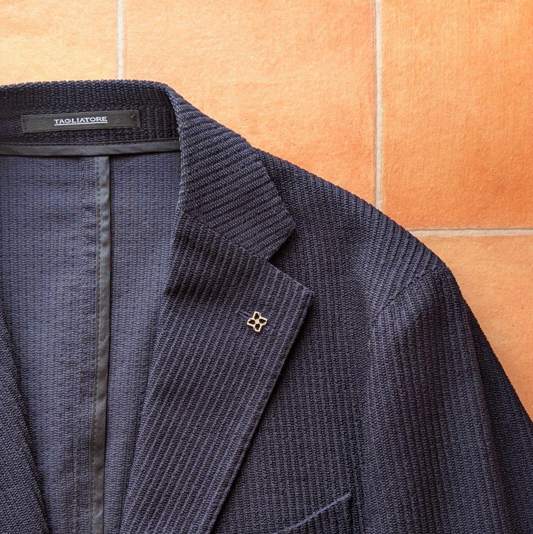 【近年モデル】TAGLIATORE Dakar ネイビー ジャケット 46サイズ