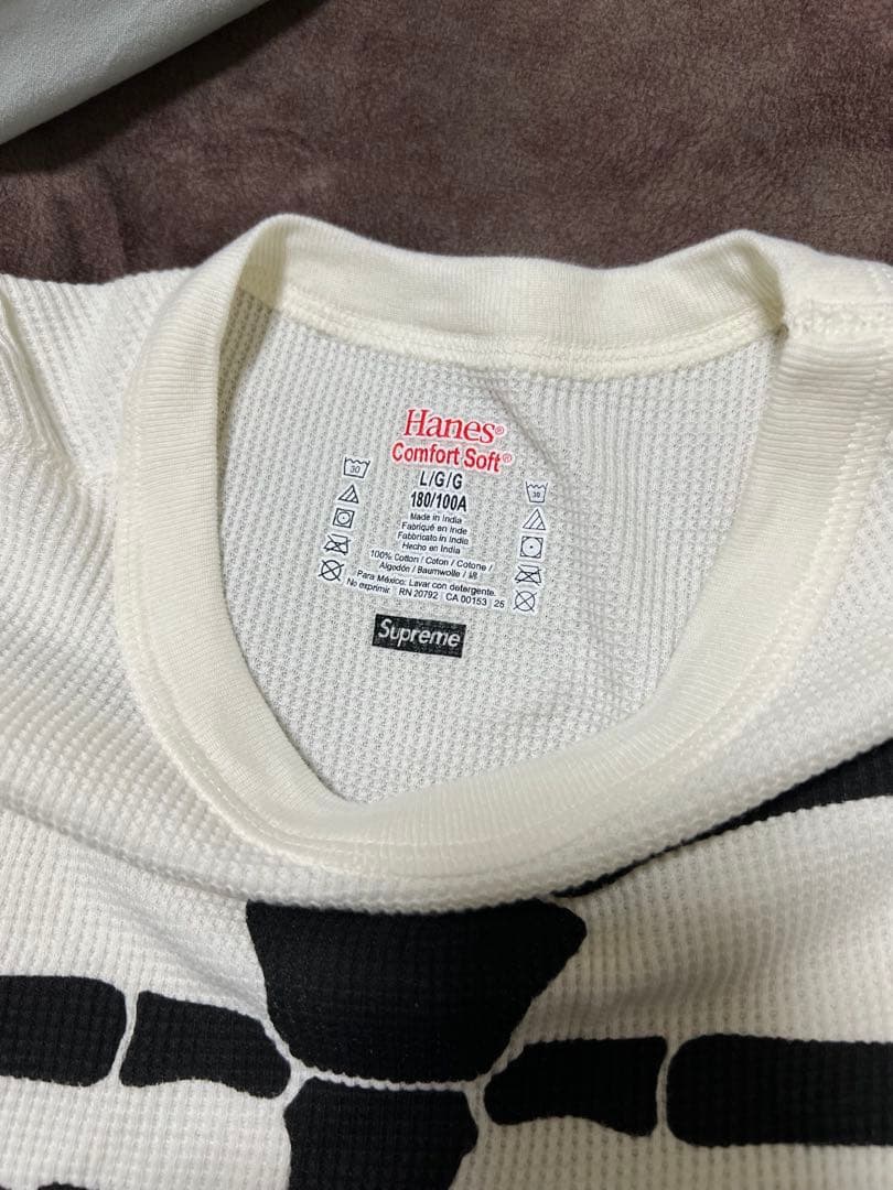 Supreme Hanes骨格プリント サーマル