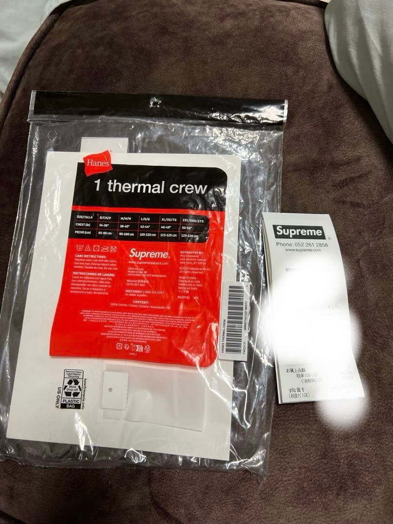 Supreme Hanes骨格プリント サーマル