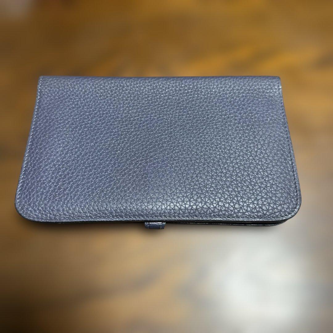 a*l様 HERMÈS ダークグレー レザー 長財布