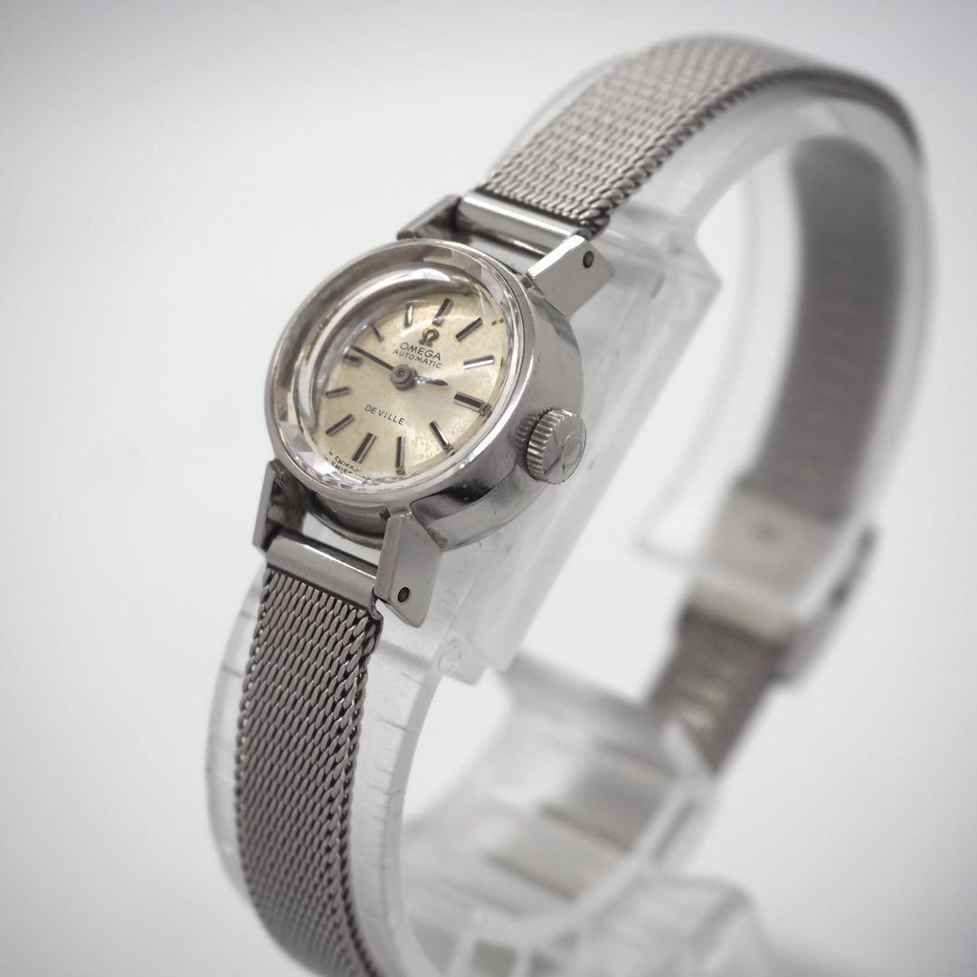 7 稼働　OMEGA　デビル　レディース　時計　自動巻き　AT カットガラス