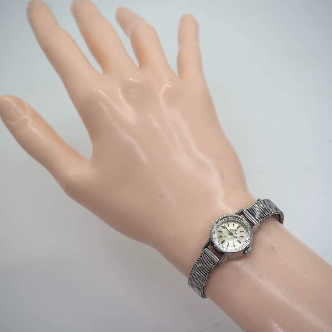 7 稼働　OMEGA　デビル　レディース　時計　自動巻き　AT カットガラス