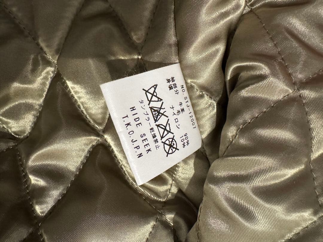 HideandSeek スタジャン M ブラック　レザー