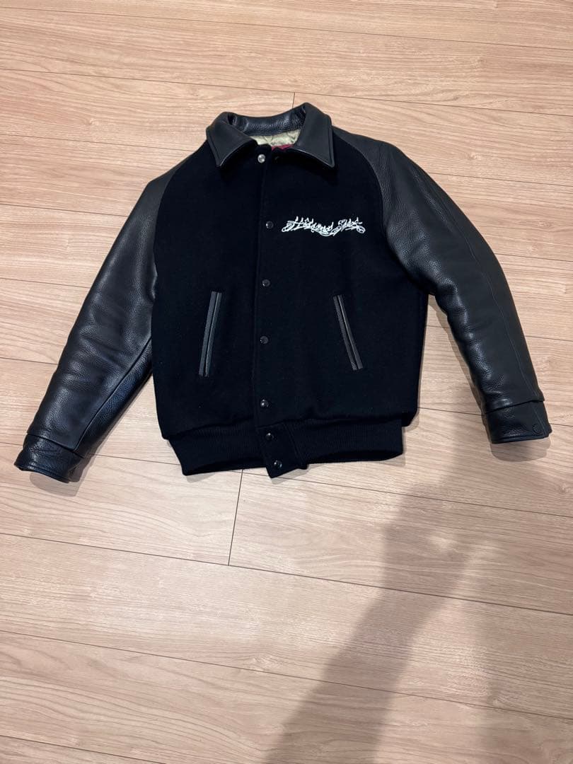 HideandSeek スタジャン M ブラック　レザー