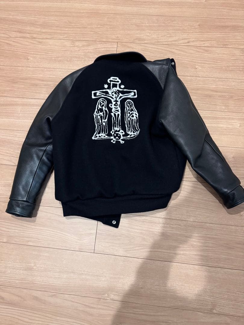 HideandSeek スタジャン M ブラック　レザー