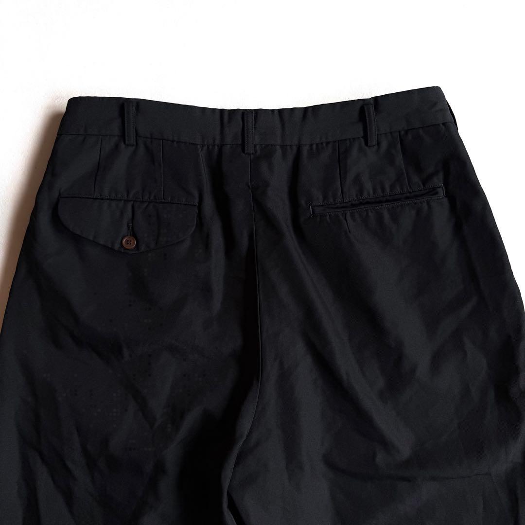 《美品》 コムデギャルソン オムプリュス ポリ縮 スラックス パンツ ブラック