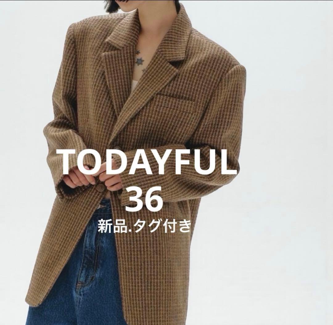 ジャケット・アウター todayful Wool100% Check Jacket 36