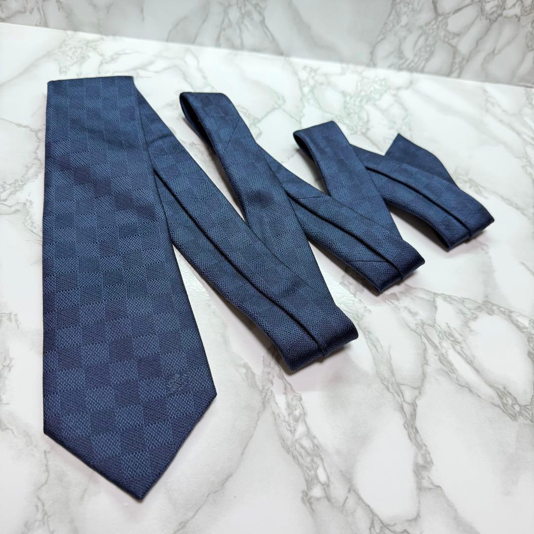 ✨極美品✨ 現行 LOUIS VUITTON ネクタイ シルク100% ダミエ