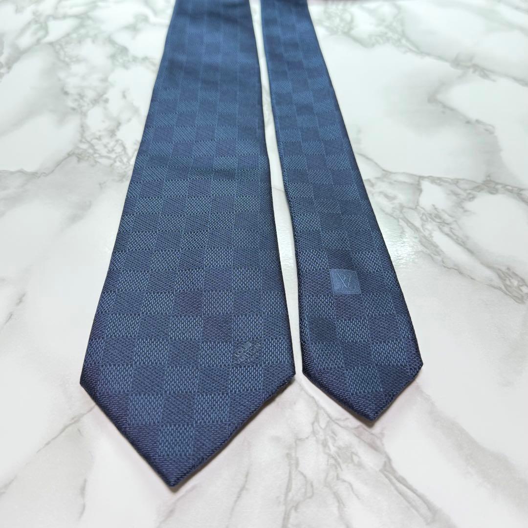 ✨極美品✨ 現行 LOUIS VUITTON ネクタイ シルク100% ダミエ