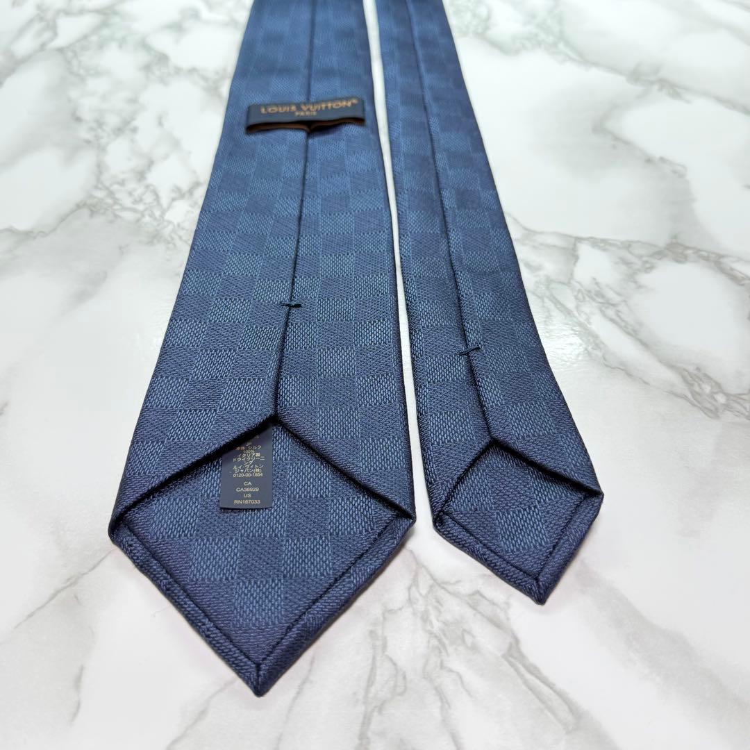 ✨極美品✨ 現行 LOUIS VUITTON ネクタイ シルク100% ダミエ