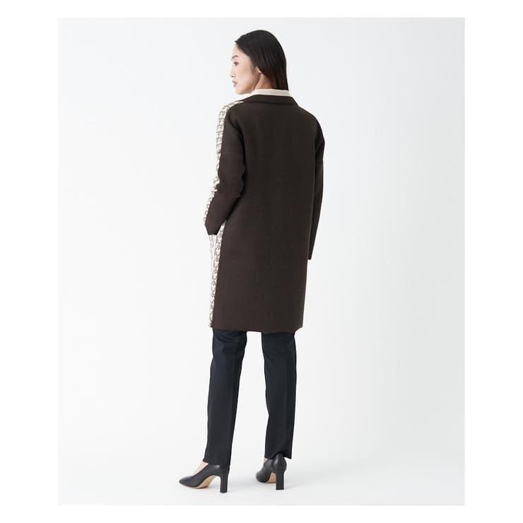 【極美品】 LANVIN ランバンコレクション ジャカードニットコート ベージュ