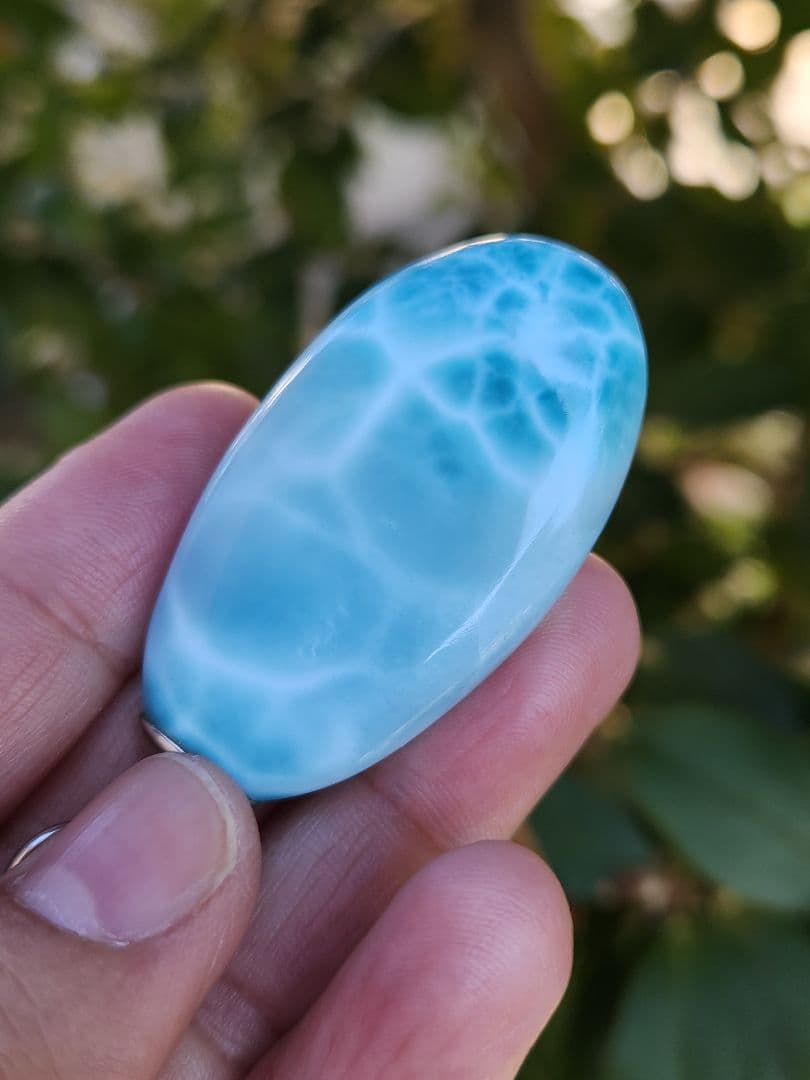 本日限定価格 美麗 ラリマー オーバル ペンダント