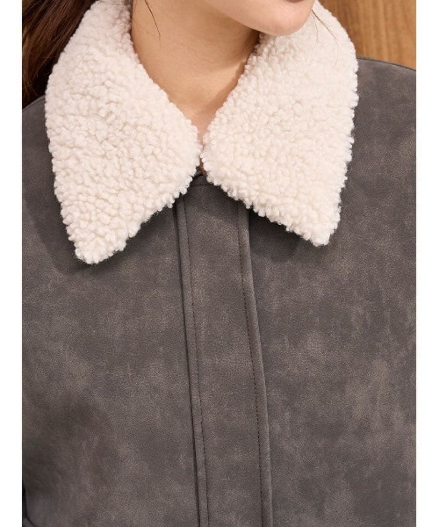 新品タグ付き　スナイデル マルチファブリックボアカラーブルゾン　GRY 1