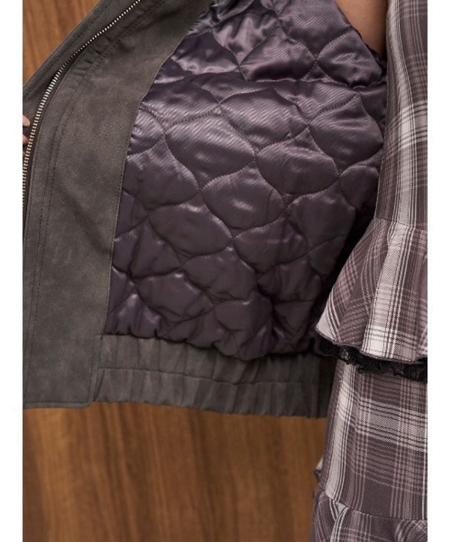 新品タグ付き　スナイデル マルチファブリックボアカラーブルゾン　GRY 1