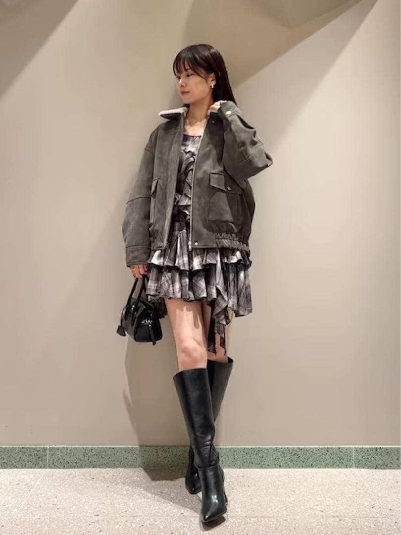 新品タグ付き　スナイデル マルチファブリックボアカラーブルゾン　GRY 1