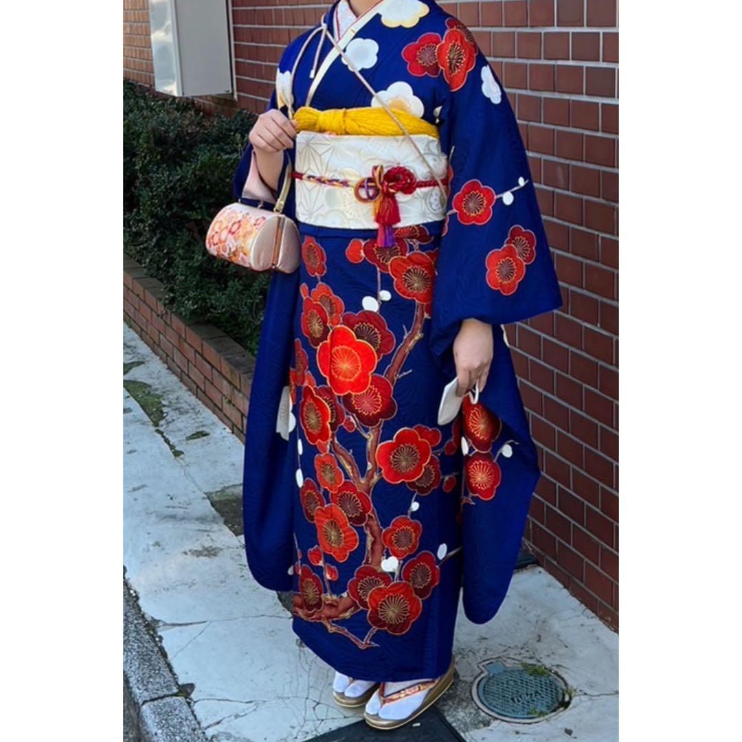 【zaruba】着物 振袖 フルセット 青 成人式